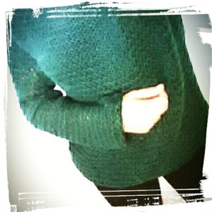 Pull doudou fait main hand made vert drops alpaca monblabladefille.com 