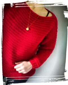 Pull doudou doudou fait main hand made rouge drops andes monblabladefille.com 