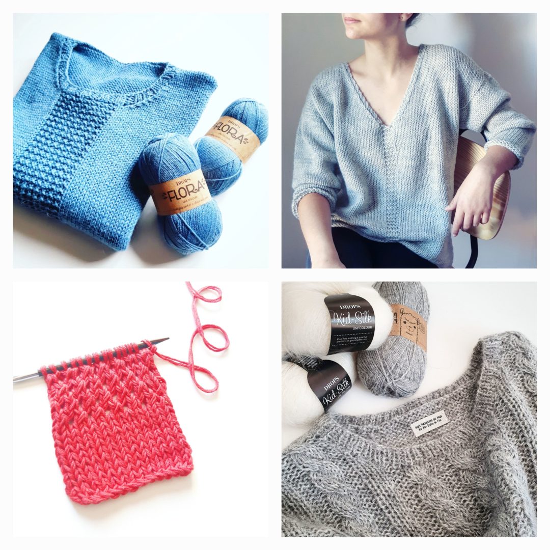 mes patrons de fille mes pulls de fille monblabladefille tricot knit knitting drops debutant diy