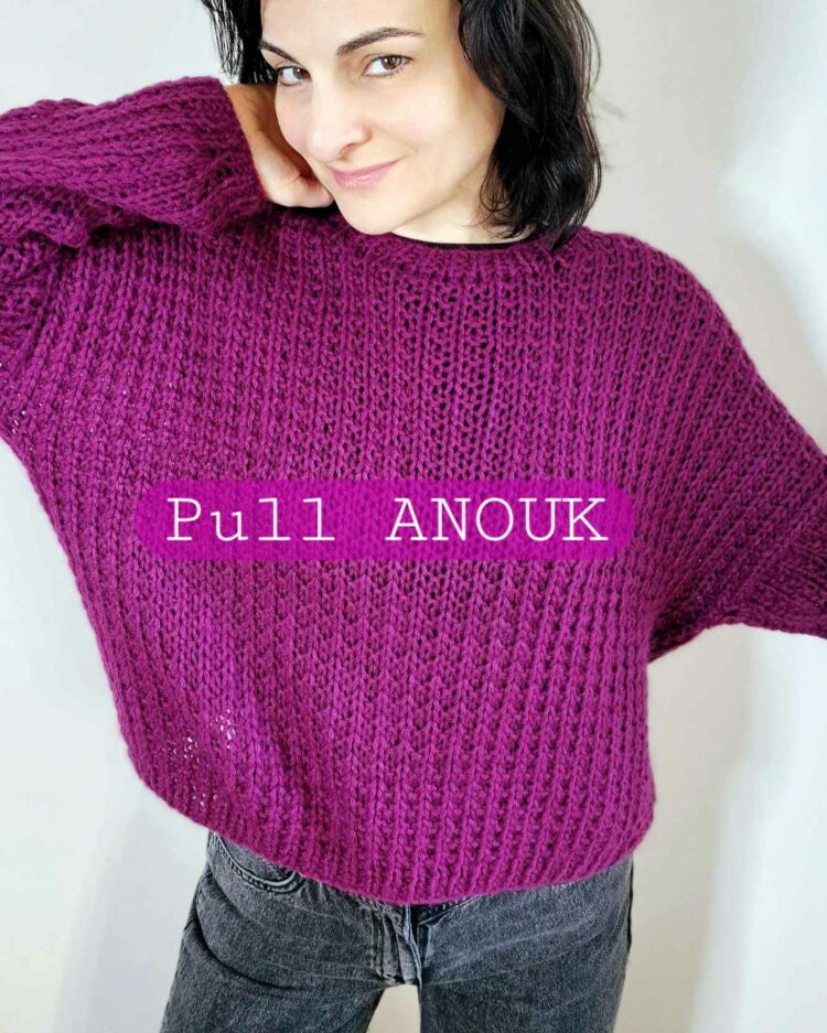 photo en avant pull anouk monblabladefille patron tricot knittingpattern