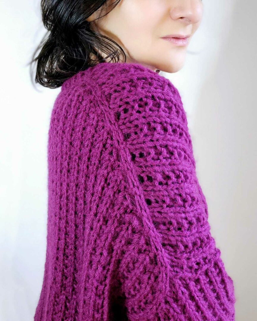 épaules biaisées du pull anouk patron tricot monblabladefille
